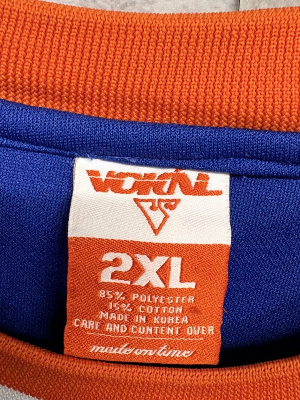 Vokal Classic Basketball Jersey Men's 2XL Blue Orange IV Stitched Y2K Hip Hop - Picture 7 of 9